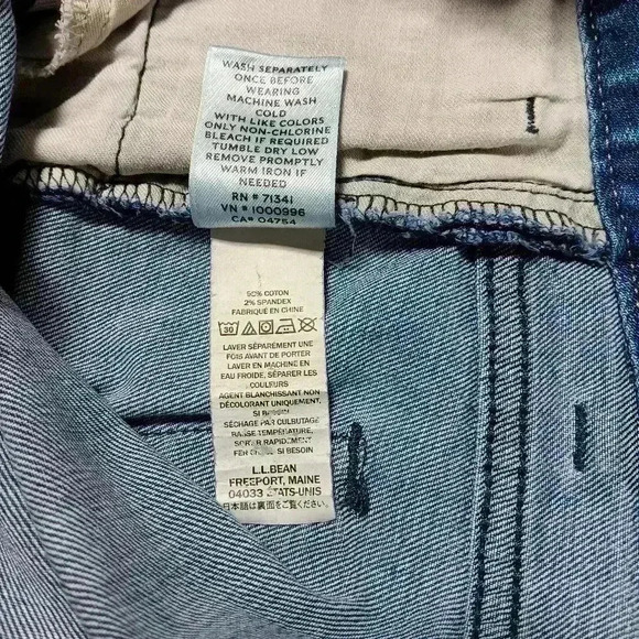 LL Bean Signature crop jeans.  Ladies size 8 - Picture 6 of 9